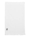 Q-Tees T100 Fringed Fingertip Towel - White - back