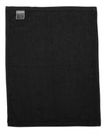Q-Tees T600 Hemmed Fingertip Towel - Black - back
