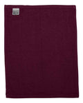 Q-Tees T600 Hemmed Fingertip Towel - Maroon - back
