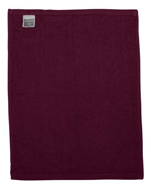 Q-Tees T600 Hemmed Fingertip Towel - Maroon - back