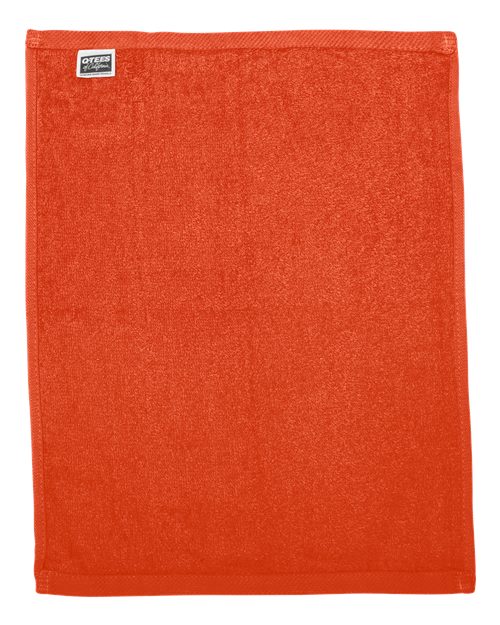 Q-Tees T600 Hemmed Fingertip Towel - Orange - back