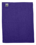 Q-Tees T600 Hemmed Fingertip Towel - Purple - back