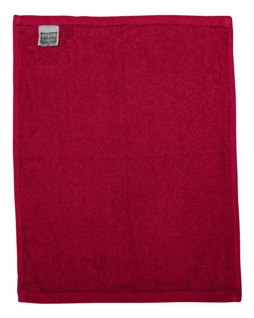 Q-Tees T600 Hemmed Fingertip Towel - Red - back