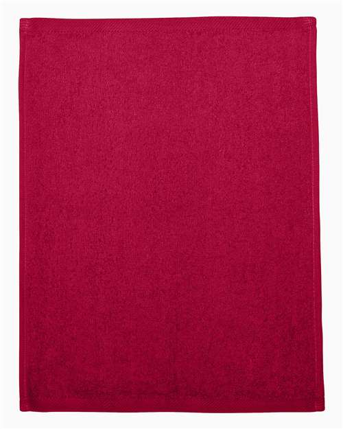 Q-Tees T600 Hemmed Fingertip Towel - Red - front