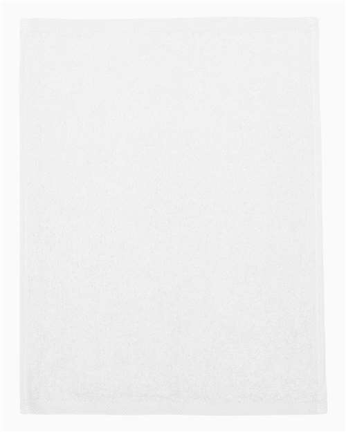 Q-Tees T600 Hemmed Fingertip Towel - White - front