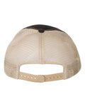 Richardson 111 Garment-Washed Trucker Cap - Black/ Khaki - back