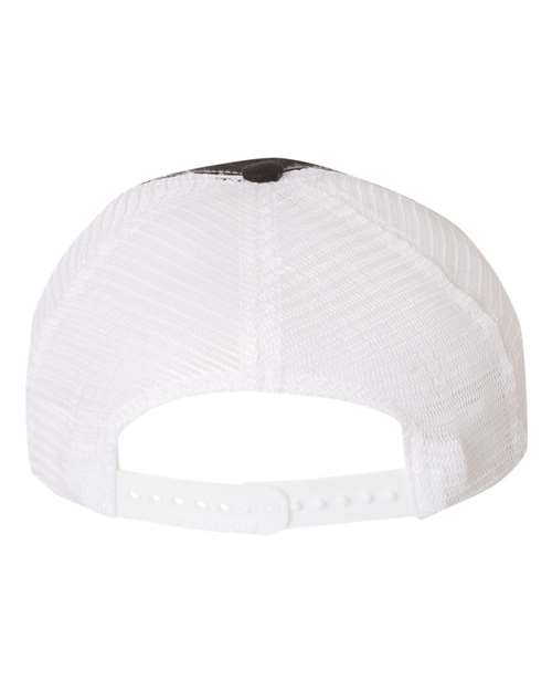 Richardson 111 Garment-Washed Trucker Cap - Black/ White - back