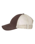 Richardson 111 Garment-Washed Trucker Cap - Brown/ Khaki - side