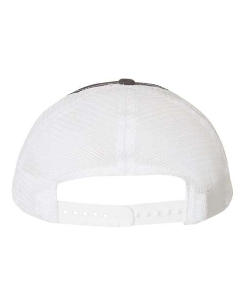 Richardson 111 Garment-Washed Trucker Cap - Charcoal/ White - back