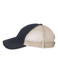 Richardson 111 Garment-Washed Trucker Cap - Navy/ Khaki - side