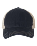 Richardson 111 Garment-Washed Trucker Cap - Navy/ Khaki - front