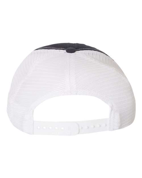 Richardson 111 Garment-Washed Trucker Cap - Navy/ White - back