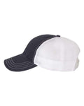 Richardson 111 Garment-Washed Trucker Cap - Navy/ White - side