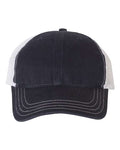 Richardson 111 Garment-Washed Trucker Cap - Navy/ White - front