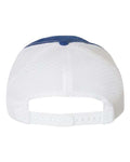 Richardson 111 Garment-Washed Trucker Cap - Royal/ White - back