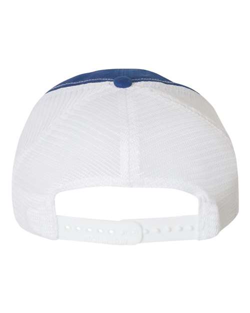 Richardson 111 Garment-Washed Trucker Cap - Royal/ White - back