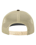 Richardson 112 Snapback Trucker Cap - Brown/ Khaki - back