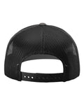 Richardson 112 Snapback Trucker Cap - Charcoal/ Black - back