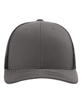 Richardson 112 Snapback Trucker Cap - Charcoal/ Black - front