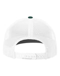 Richardson 112 Snapback Trucker Cap - Dark Green/ White - back