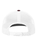 Richardson 112 Snapback Trucker Cap - Maroon/ White - back