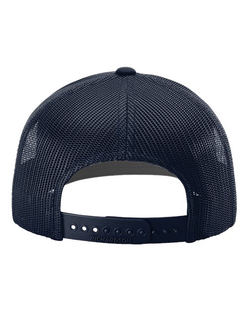 Richardson 112 Snapback Trucker Cap - Navy - back