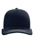 Richardson 112 Snapback Trucker Cap - Navy/ White - front