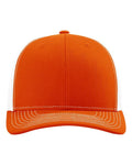 Richardson 112 Snapback Trucker Cap - Orange/ White - front