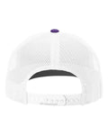 Richardson 112 Snapback Trucker Cap - Purple/ White - back