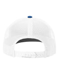 Richardson 112 Snapback Trucker Cap - Royal/ White - back