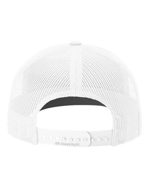 Richardson 112 Snapback Trucker Cap - White - back