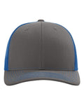Richardson 112 Snapback Trucker Cap - Charcoal/ Royal - front