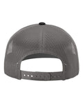 Richardson 112 Snapback Trucker Cap - Grey/ Charcoal/ Black - back