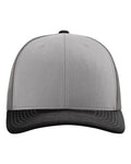 Richardson 112 Snapback Trucker Cap - Grey/ Charcoal/ Black - front