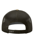 Richardson 112 Snapback Trucker Cap - Khaki/ Coffee - back