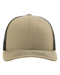 Richardson 112 Snapback Trucker Cap - Khaki/ Coffee - front