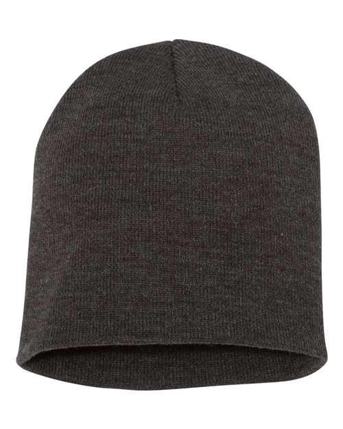 Yupoong 1500KC 8 1/2" Beanie - Dark Grey - front