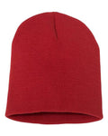 Yupoong 1500KC 8 1/2" Beanie - Red - back