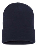 Yupoong 1501KC Cuffed Beanie - Navy - front