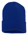 Yupoong 1501KC Cuffed Beanie - Royal - back