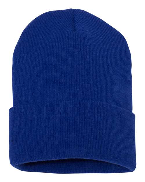 Yupoong 1501KC Cuffed Beanie - Royal - back