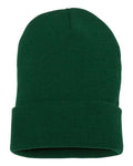 Yupoong 1501KC Cuffed Beanie - Spruce - back