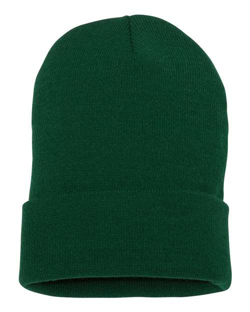 Yupoong 1501KC Cuffed Beanie - Spruce - front