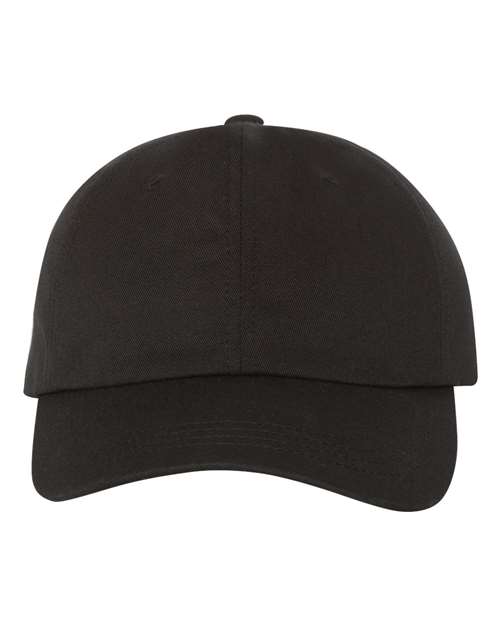 Yupoong 6245CM Classic Dad Hat - Black - front