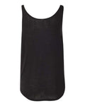 BELLA + CANVAS 8802 Women's Flowy Tank with Side Slit - Black - back