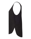 BELLA + CANVAS 8802 Women's Flowy Tank with Side Slit - Black - side