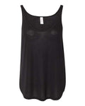BELLA + CANVAS 8802 Women's Flowy Tank with Side Slit - Black - front
