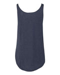 BELLA + CANVAS 8802 Women's Flowy Tank with Side Slit - Heather Navy - back