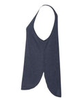 BELLA + CANVAS 8802 Women's Flowy Tank with Side Slit - Heather Navy - side