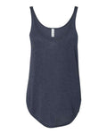 BELLA + CANVAS 8802 Women's Flowy Tank with Side Slit - Heather Navy - front